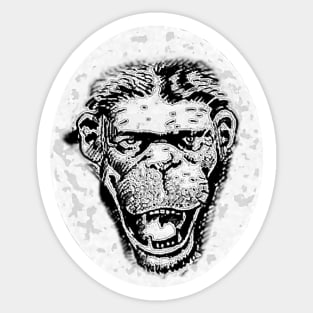 cynical monkey Sticker